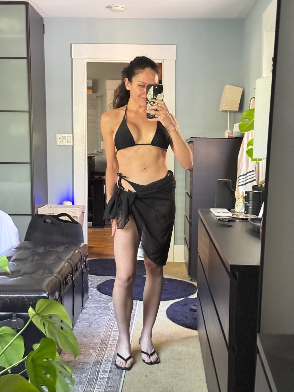 3 Piece Basic Black Bikini Set